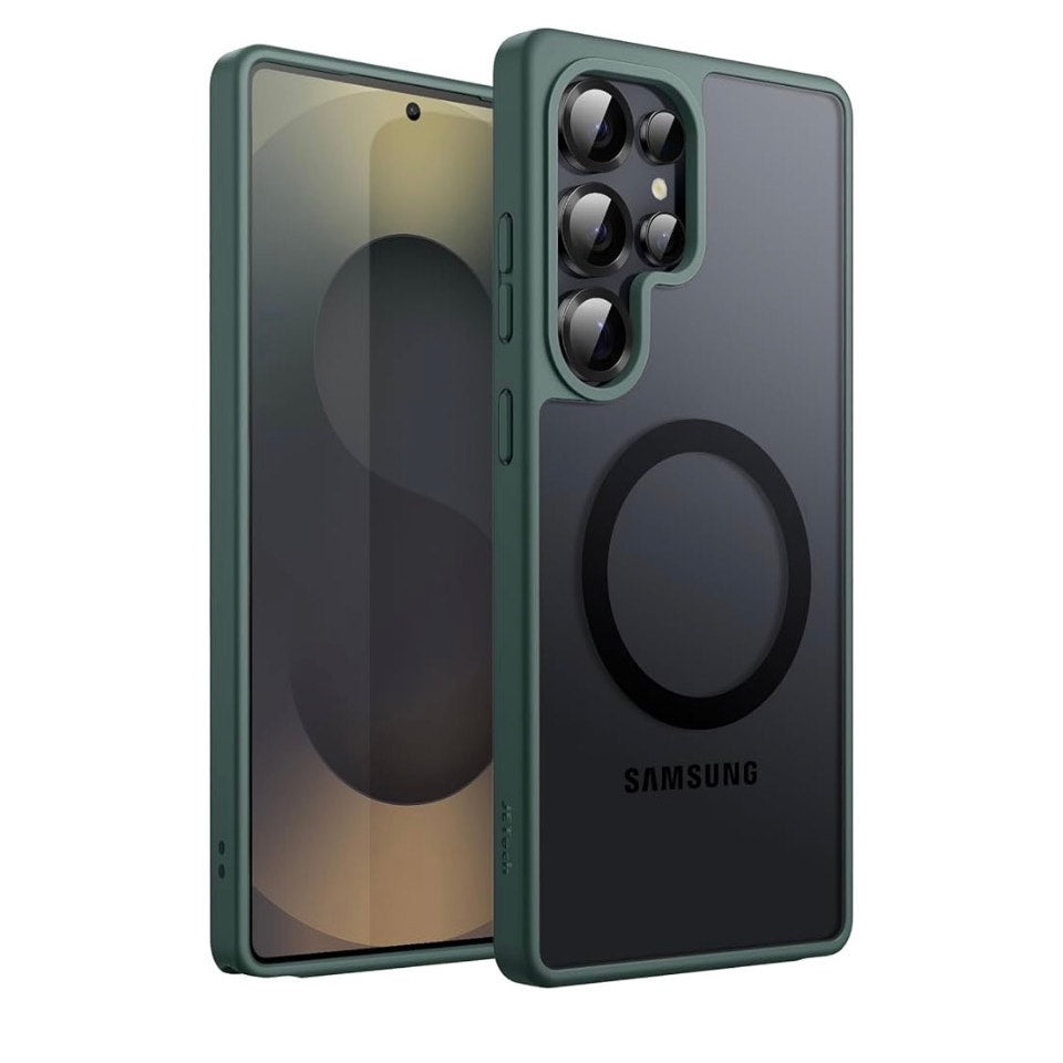 Magnetic Case for Samsung Galaxy S25 Ultra 5G, Compatible MagSafe (Dark Green)