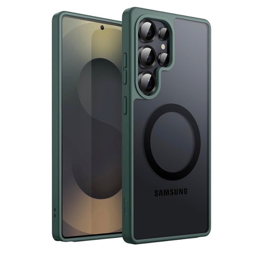 Magnetic Case for Samsung Galaxy S25 Ultra 5G, Compatible MagSafe (Dark Green)