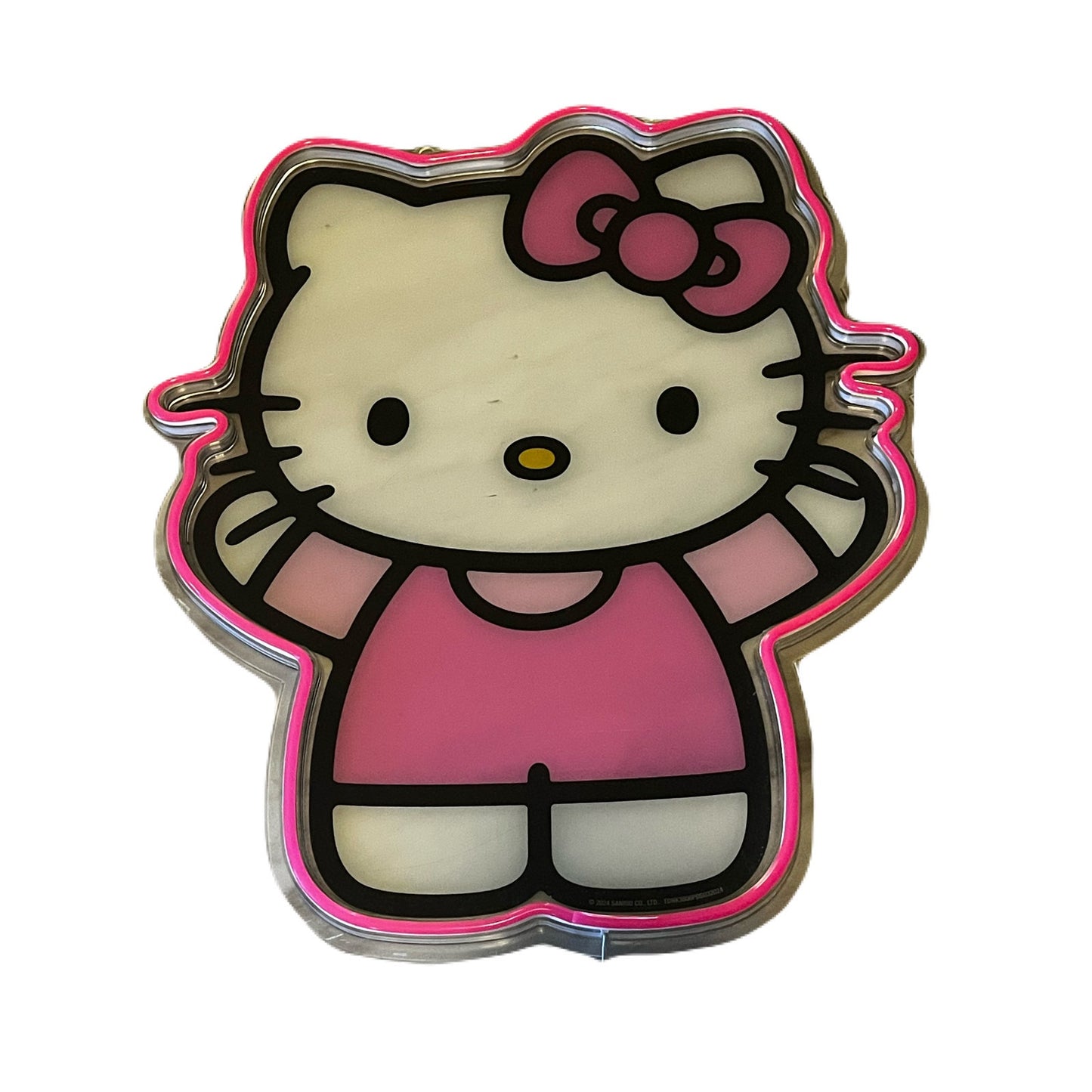 Silver Buffalo Sanrio Hello Kitty LED Neon Light Die Cut Acrylic Wall Art, 16"x19"