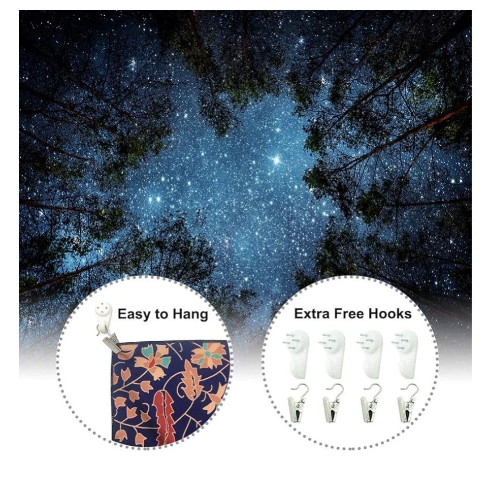 Starry Wall Tapestry, 3D Printing Forest Starry Night Tapestry Star Tree Tapestry Psychedelic Indian Wall Hanging Tapestry for Home Decor Bedroom Living Room, Large 79x58 Inches