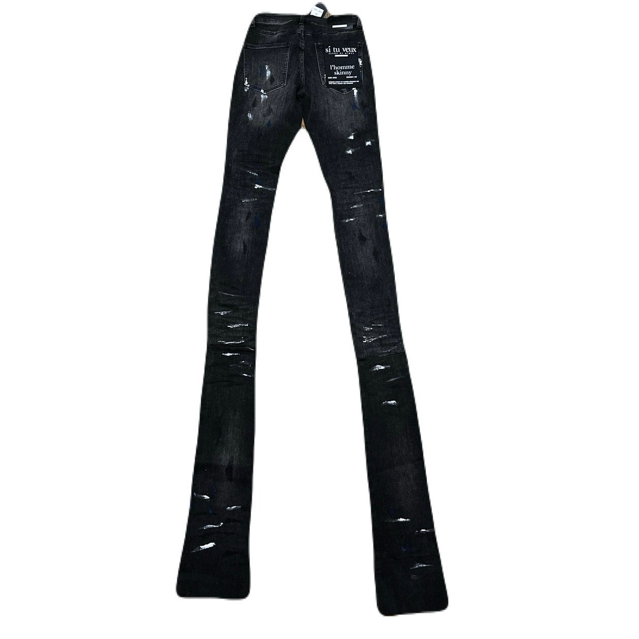 Si Tu Veux Marc Jeans Black Wash Superstack Mens Size 40