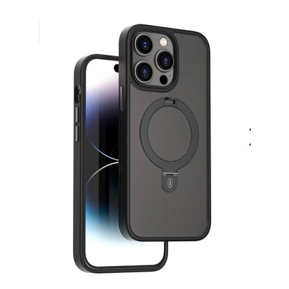 Simple and Fashion Black I Phone 
13 6.1/14 6.1 Bracket Magsafe Phone Case