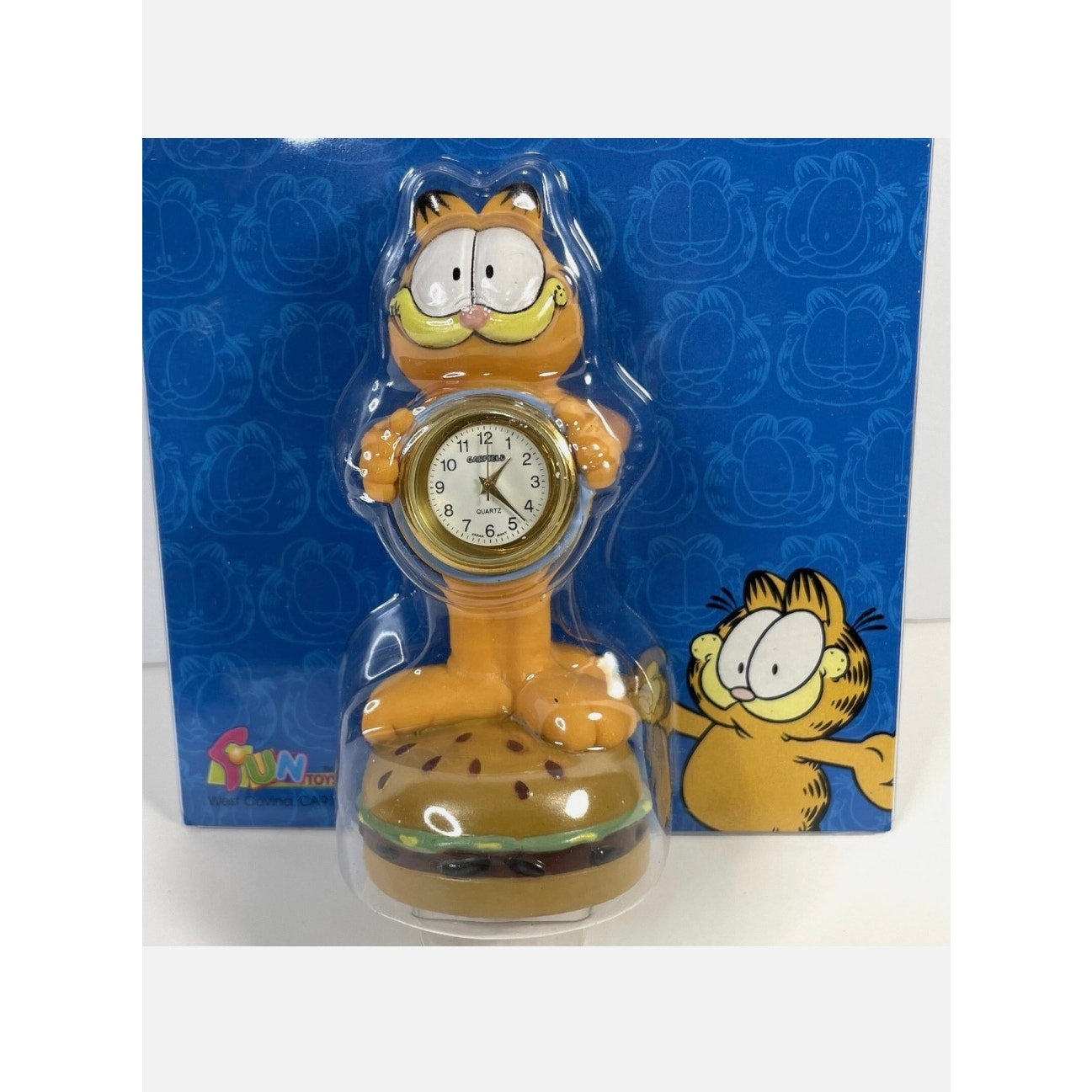 Fun Toys Garfield Figural Clock Garfield On Burger