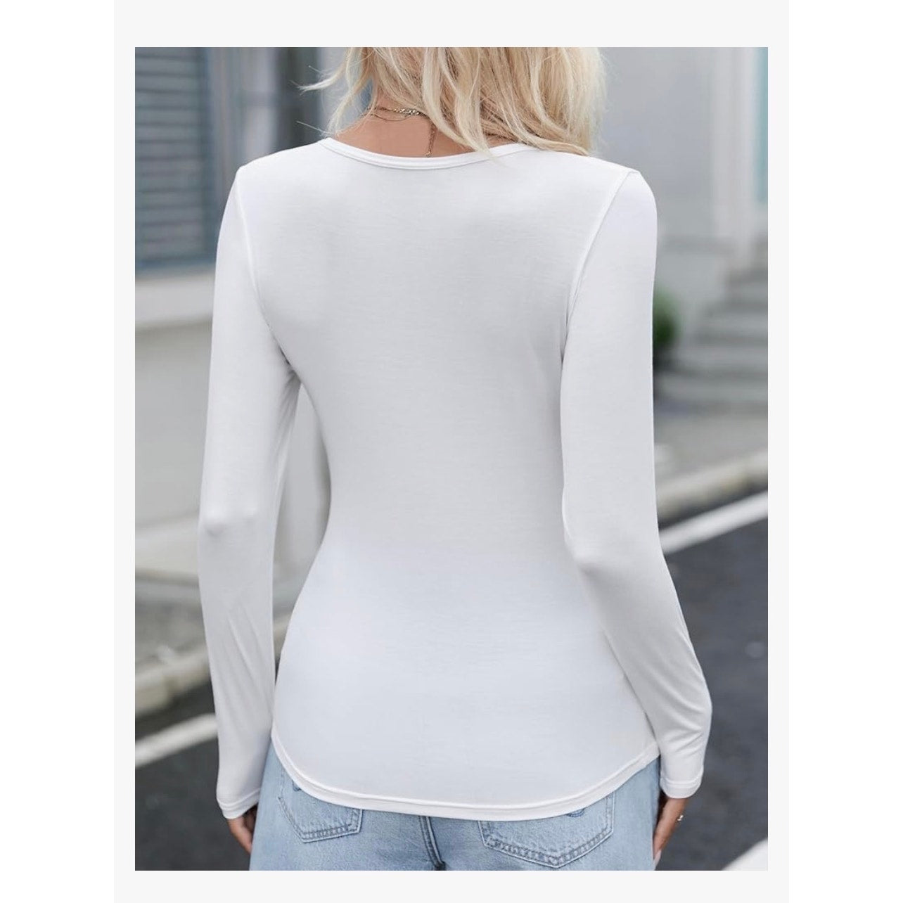 3 Pack Women's Crewneck Long Sleeve Shirts Slim Crew Neck Slim Size medium