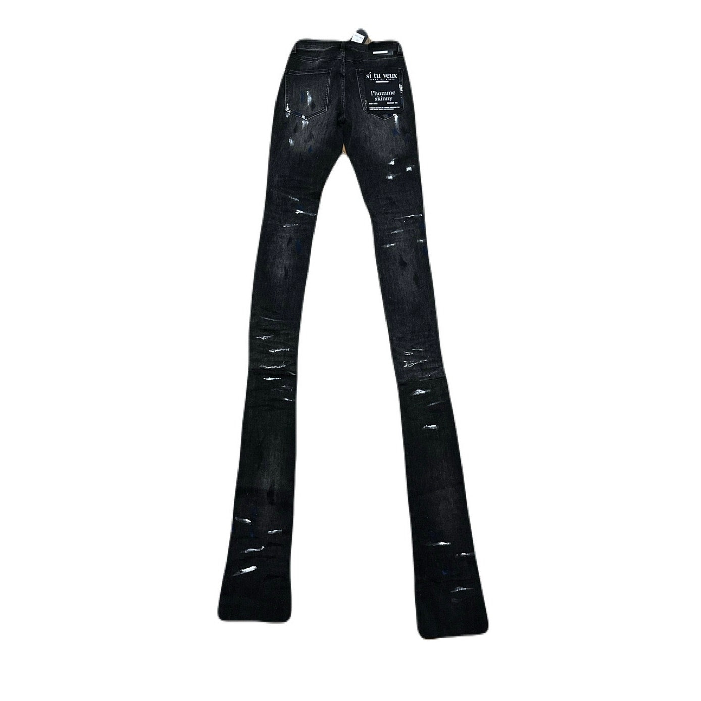 Si Tu Veux Marc Jeans Black Wash Superstack Mens Size 28