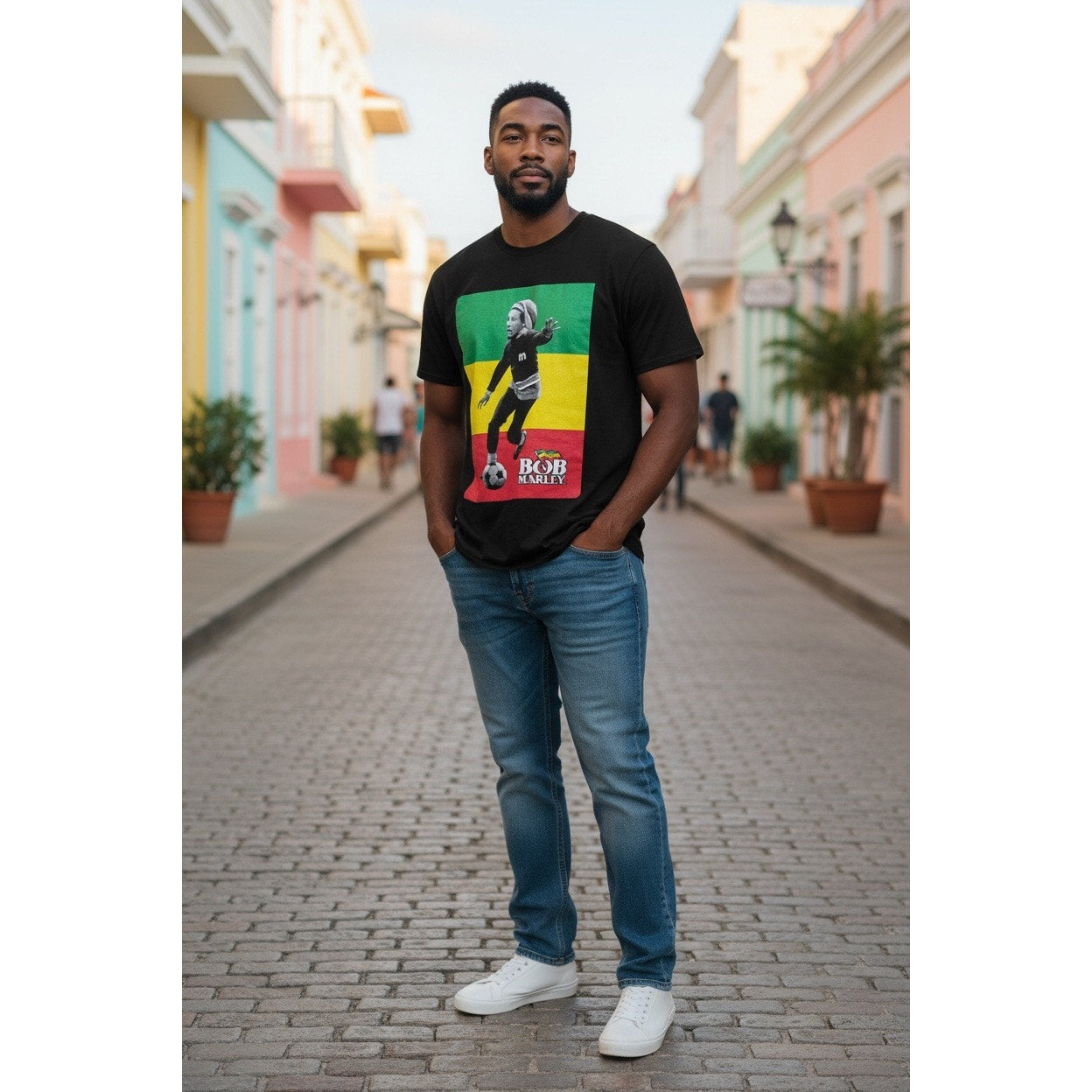Bob Marley Black T-Shirt Size Medium
