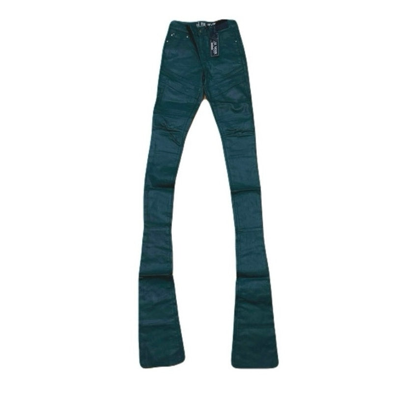 Si Tu Veux Hunter Green Wax Gordon Jeans Superstack Size34