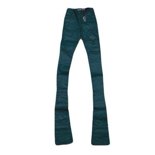Si Tu Veux Hunter Green Wax Gordon Jeans Superstack Size34