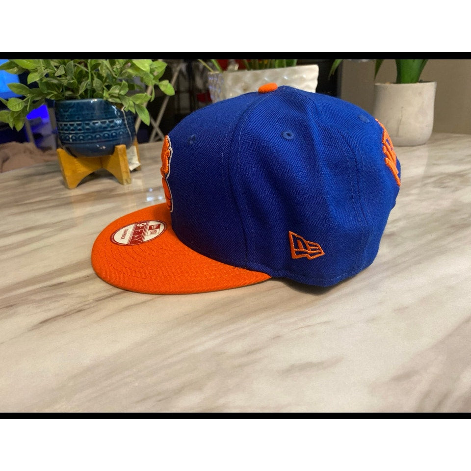 SnapBack New Era Hat Orange & Blue Knicks