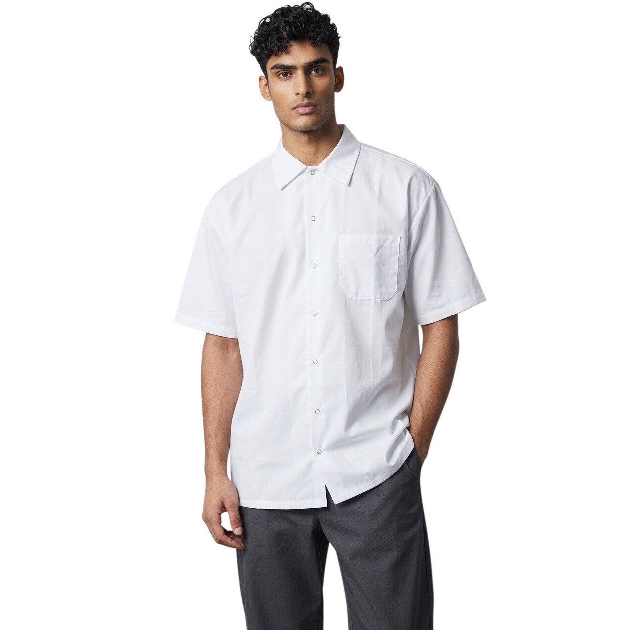 White Cook Shirt Size Medium New