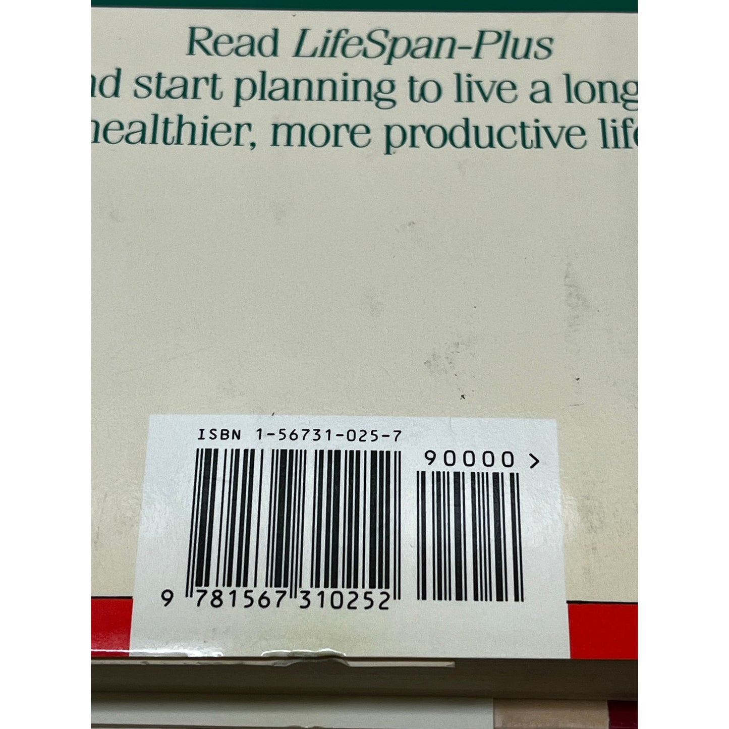 LifeSpan-Plus: 900 Techniques To Live Longer 1993,Hardcover book