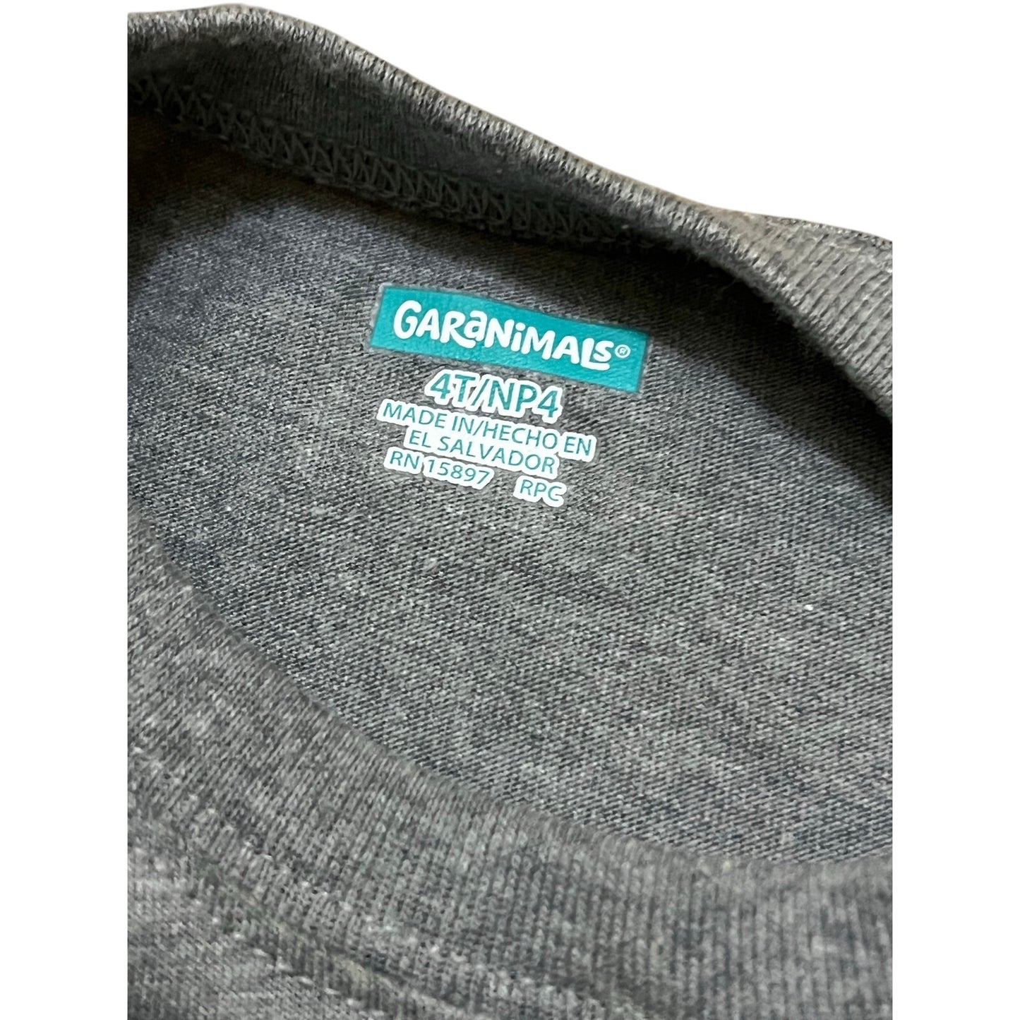 Garanimals Busy Having Fun Gray & Blue  Kids Long Sleeve T-Shirt Size 4T