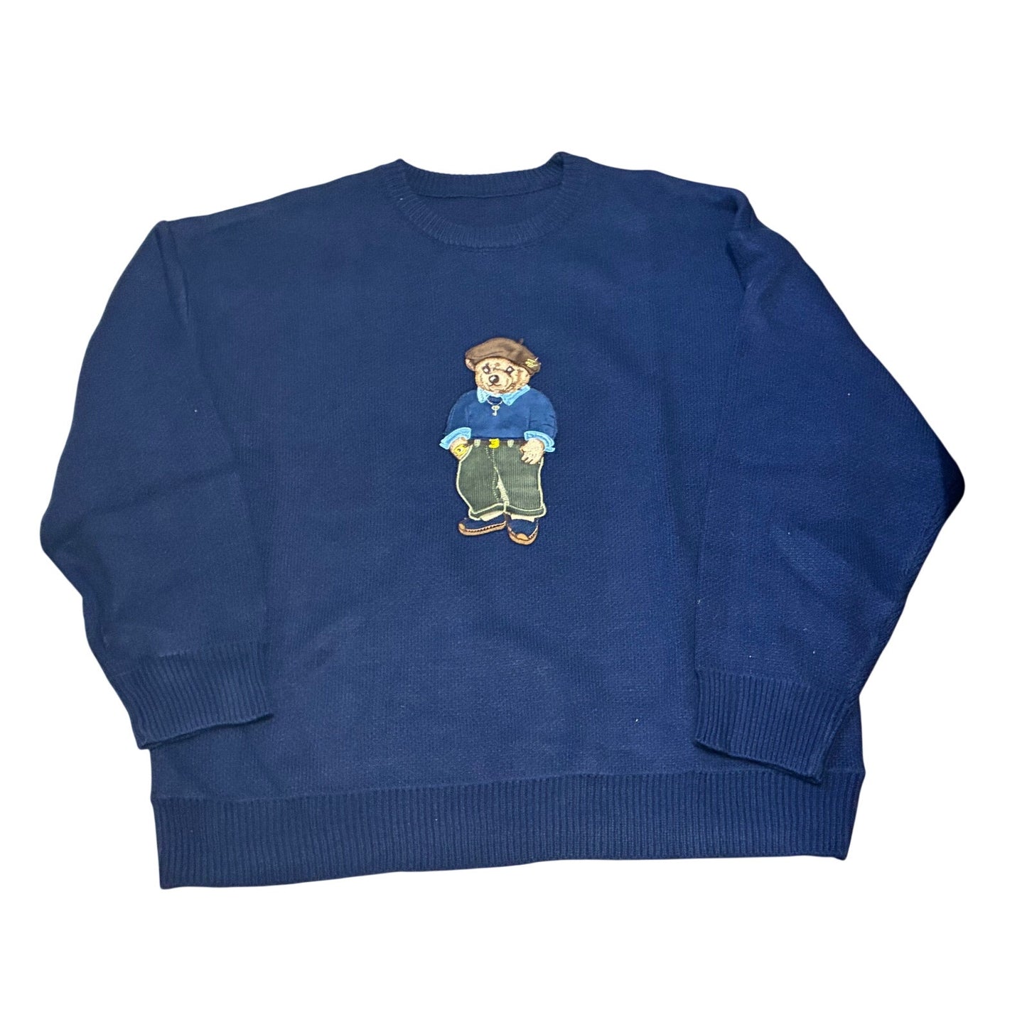 Manfinity Men’s Crewneck Navy Sweater Size 4XL
