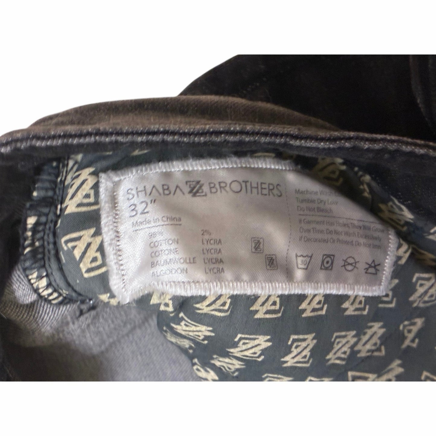 Shaba Z Brothers Men’s Black Jeans Size 32 SBFBD216