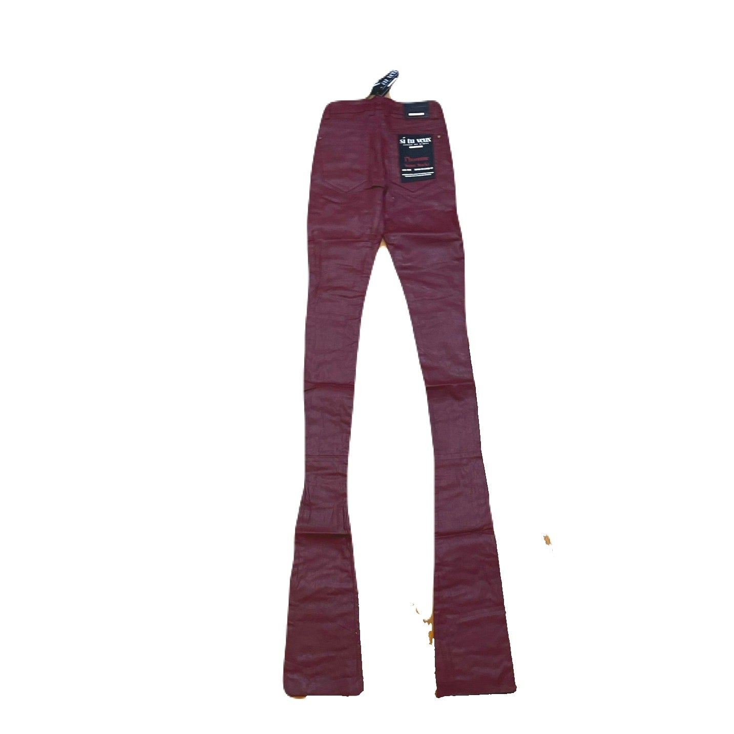Si Tu Veux Gordon Jean’s Burgundy Wax Superstack  Size 28