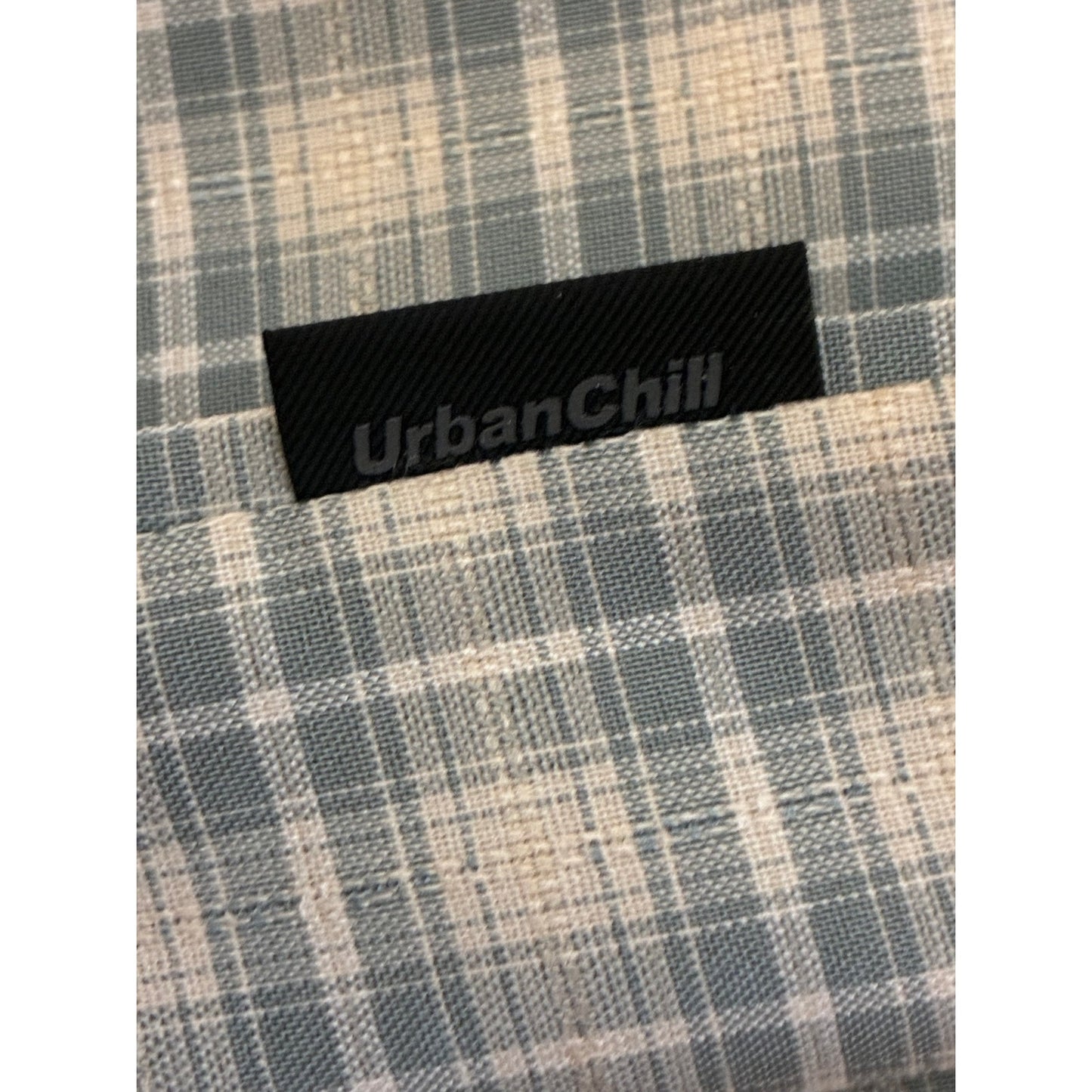 Manfinity Men’s Button Down Shirt Size XXL plaid Orange & Blue New