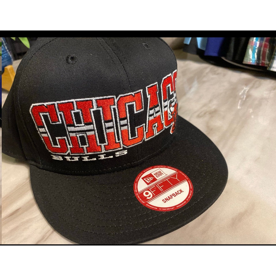 Chicago New Era Hat SnapBack Black & Red