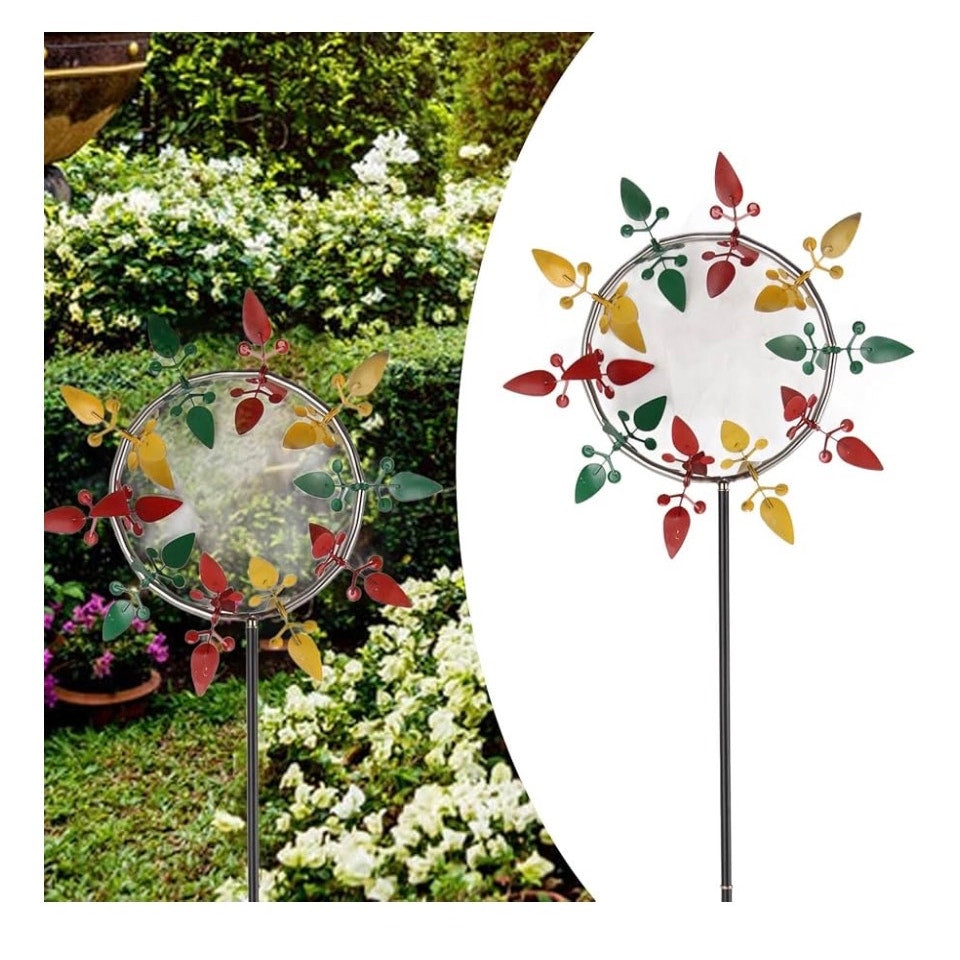 Modern Stainless Steel Wind Spinner Decoration, Stable Windmill for Garden