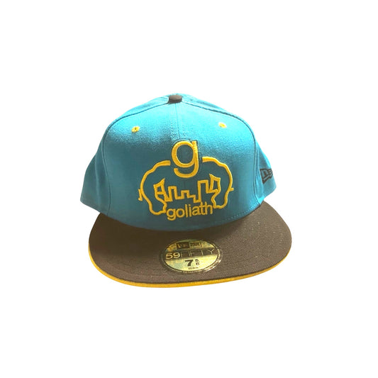 New Era Hat 7 5/8 Green & Gold
