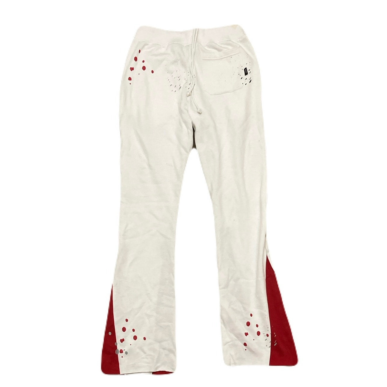 Doctrine Men’s White & Red Superstack Sweatpants Size Medium