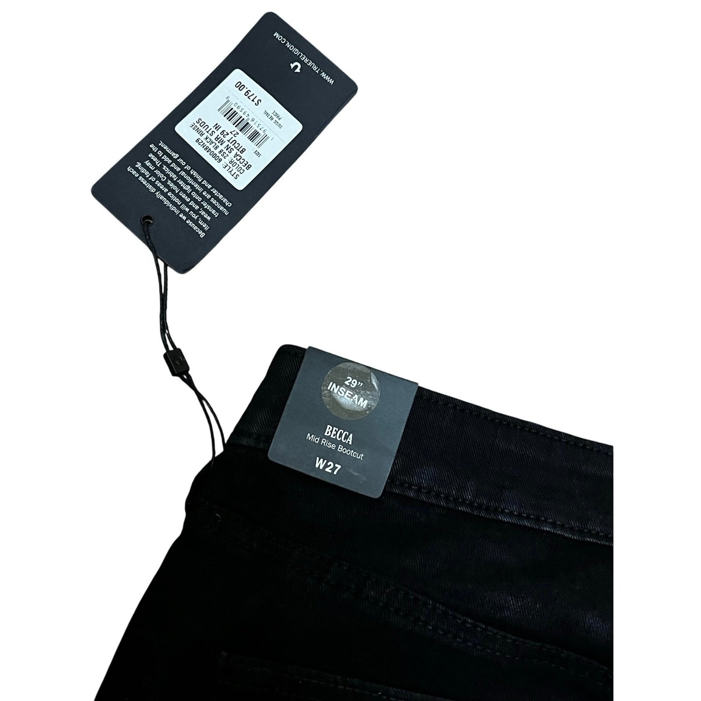 True Religion All Black Women’s Pants Size 27