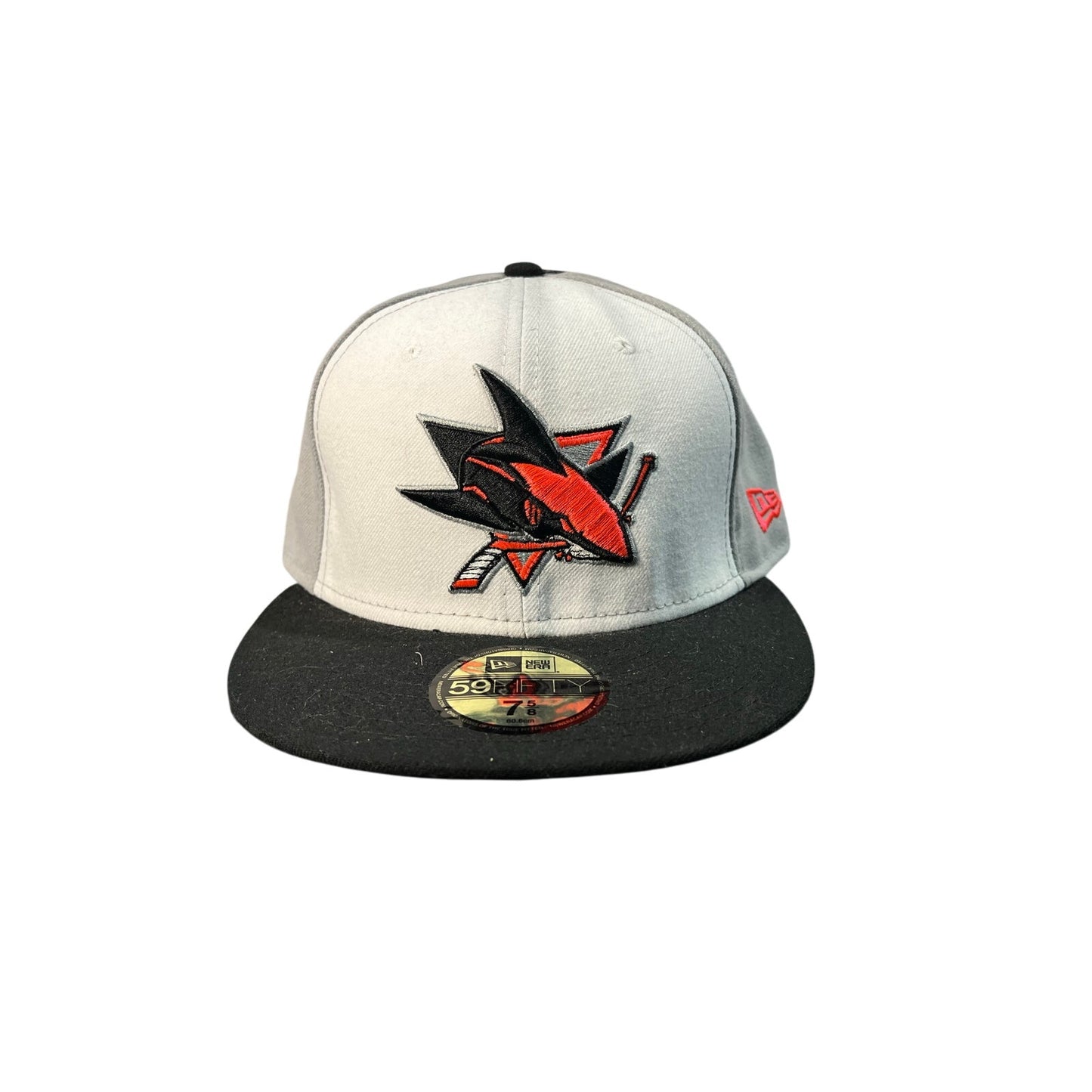 New Era Hat Size 7 5/8 Black/White/Shark NFL