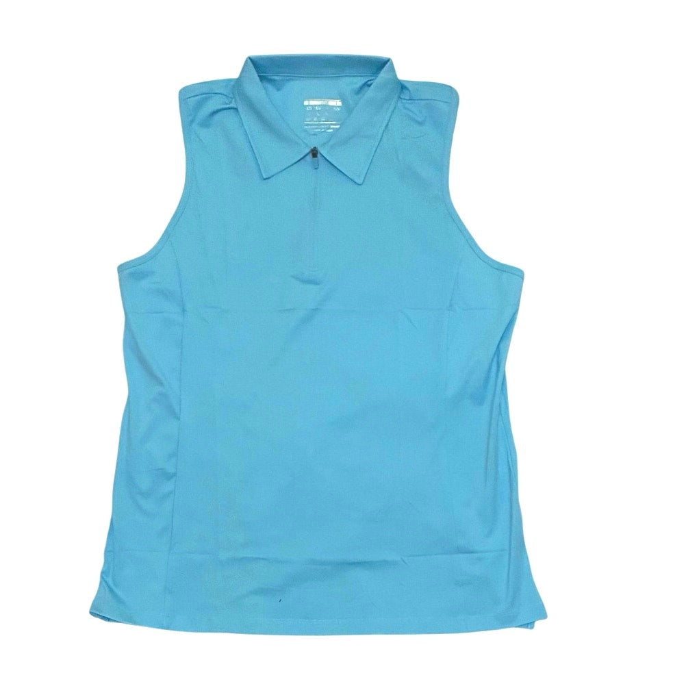 Tacvasen Women’s Sleeveless Polo Shirt Zip up Collared UPF 50 Size Large