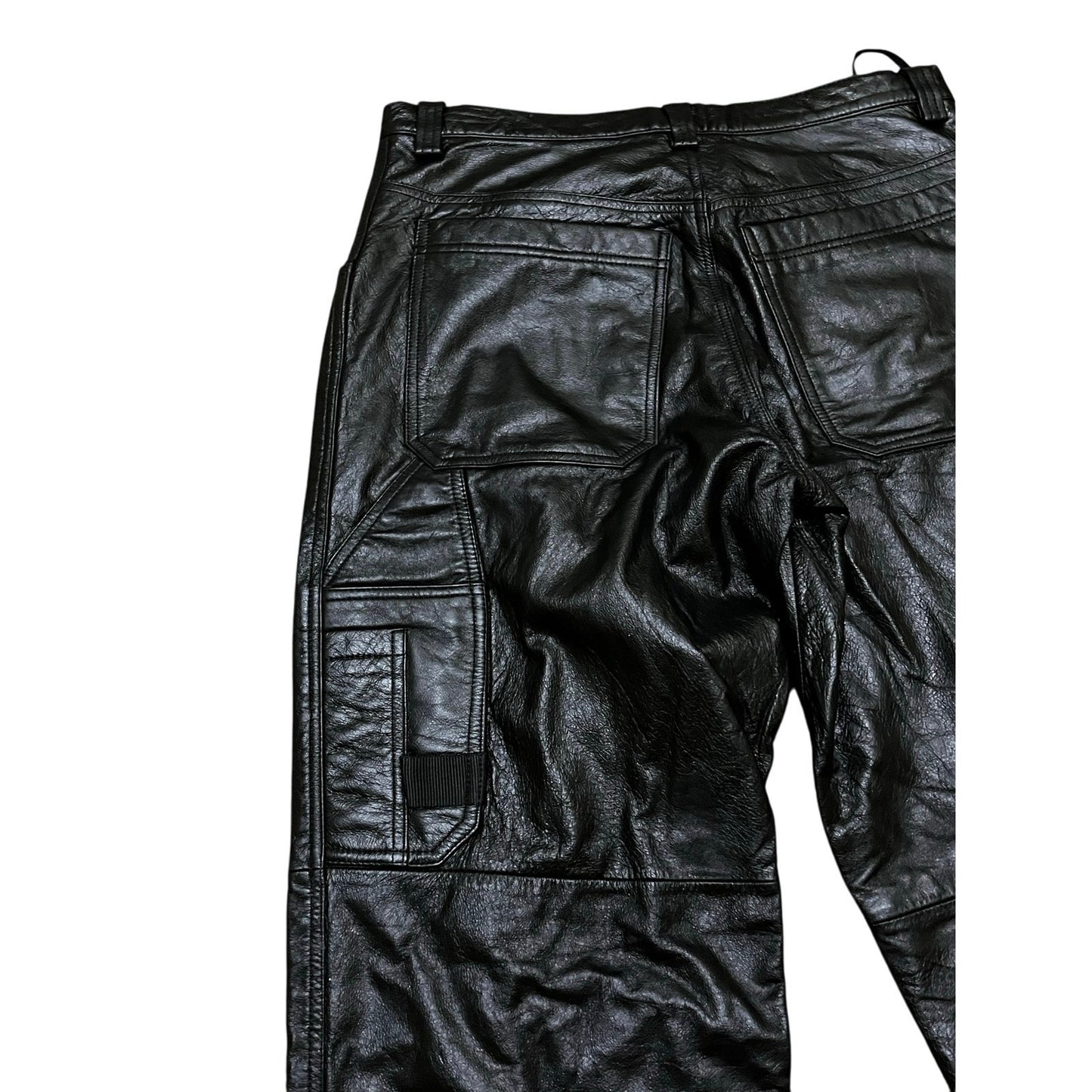 Mjulian Wilson’s All Black Leather Men’s Jean’s Size 34