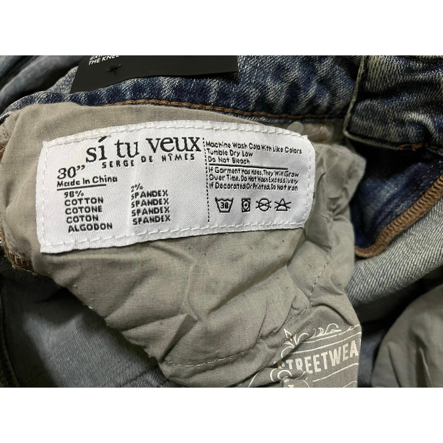 Si Tu Veux Alix Jean Medium Wash Size 30 New