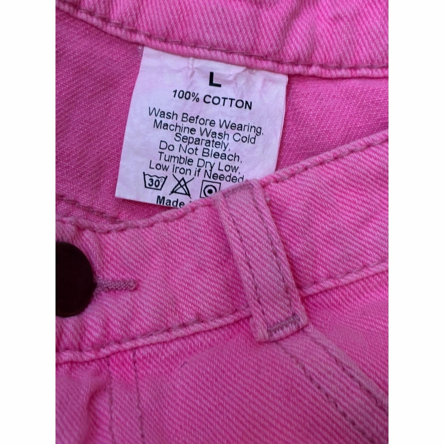 Pink Women’s Denim Shorts Size Large WS120619