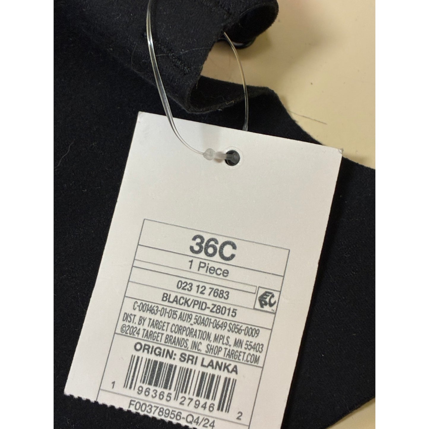 Auden Women's Cotton Unlined Demi Bra, Size 36C - Black