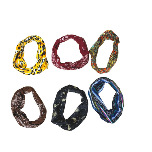 Six New Women's Multicolored Cloth Headbands