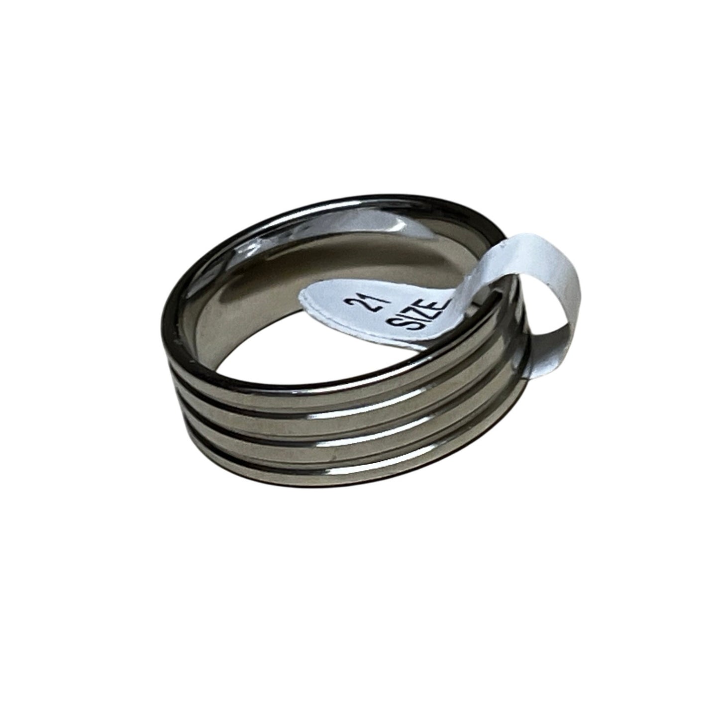 Sliver Stainless Steel Ring Size 21 Brand New
