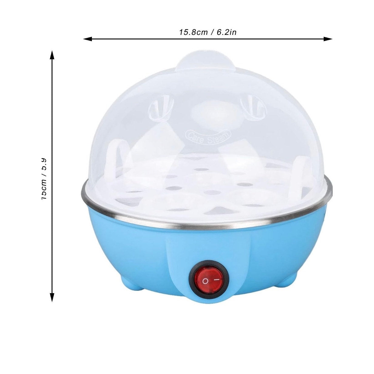 Rapid Egg Cooker, Electric Egg Cooker with Auto Shut Off, Soft Boiled Eggs Blue