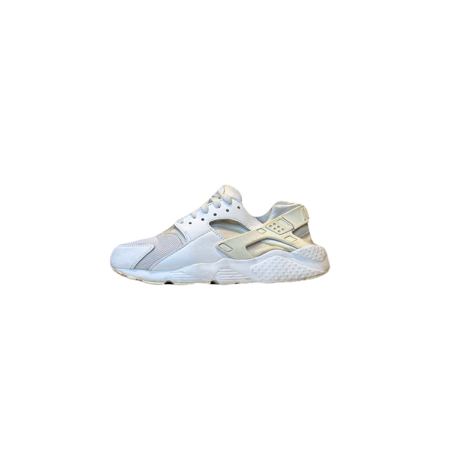 Nike Huarache Run 654275-110 Youth US 7 Running Shoes White Athletic Sneakers