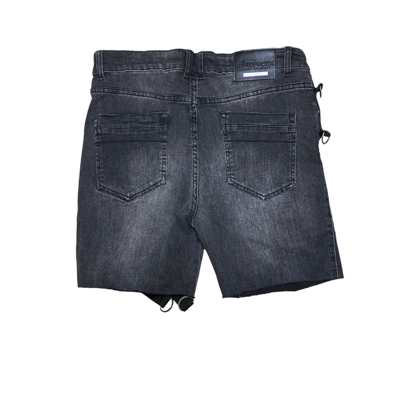 Si Tu Veux Men’s Shorts Size 34 Black Skinny Fit 34” Inseam