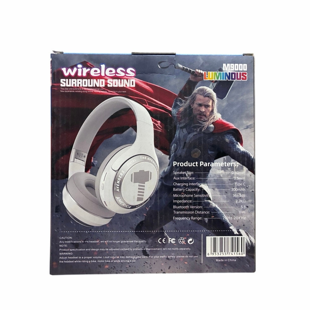 M9000 Luminous Wireless Surround Sound headphones