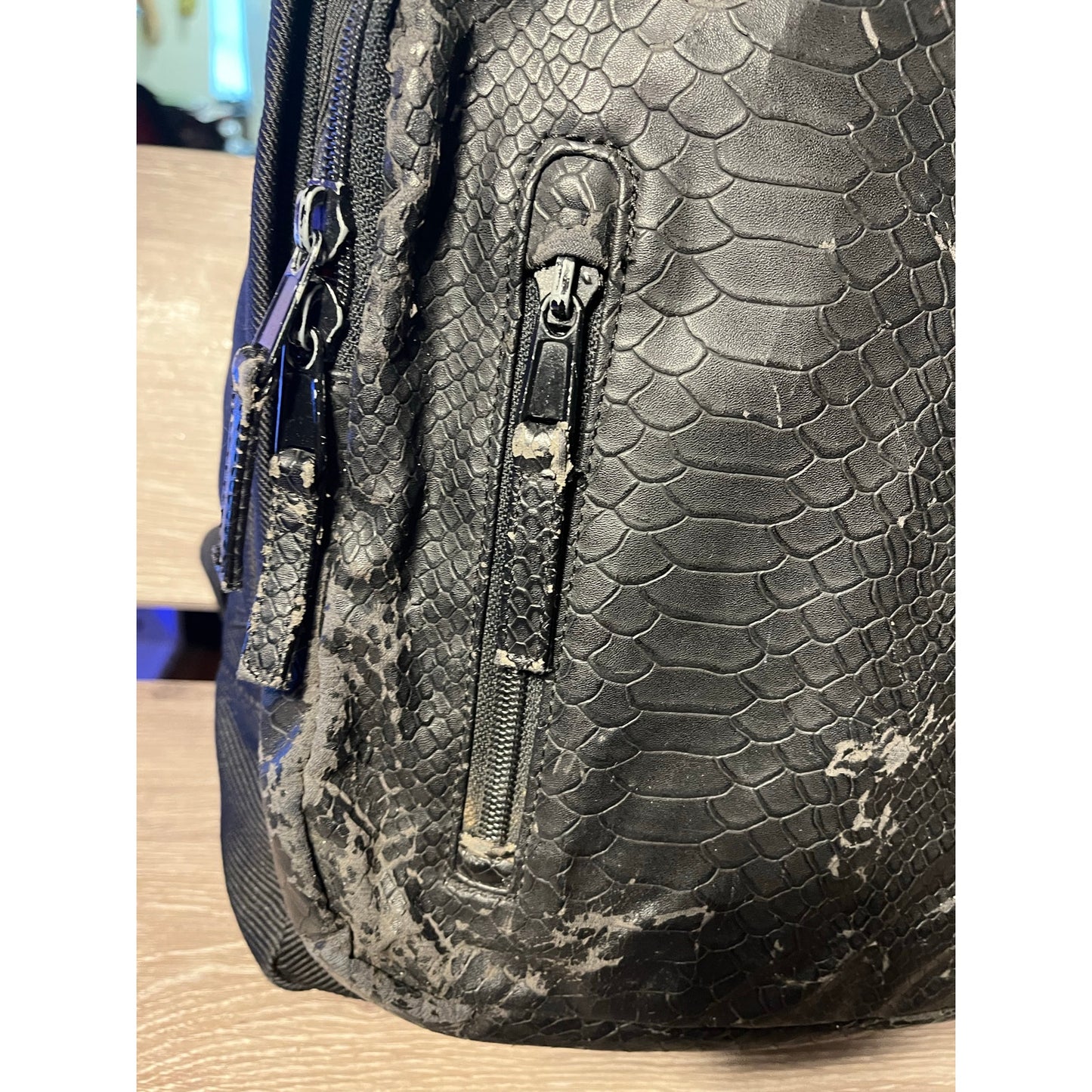 New Era Black Backpack With Red Inside In Fair Condition
