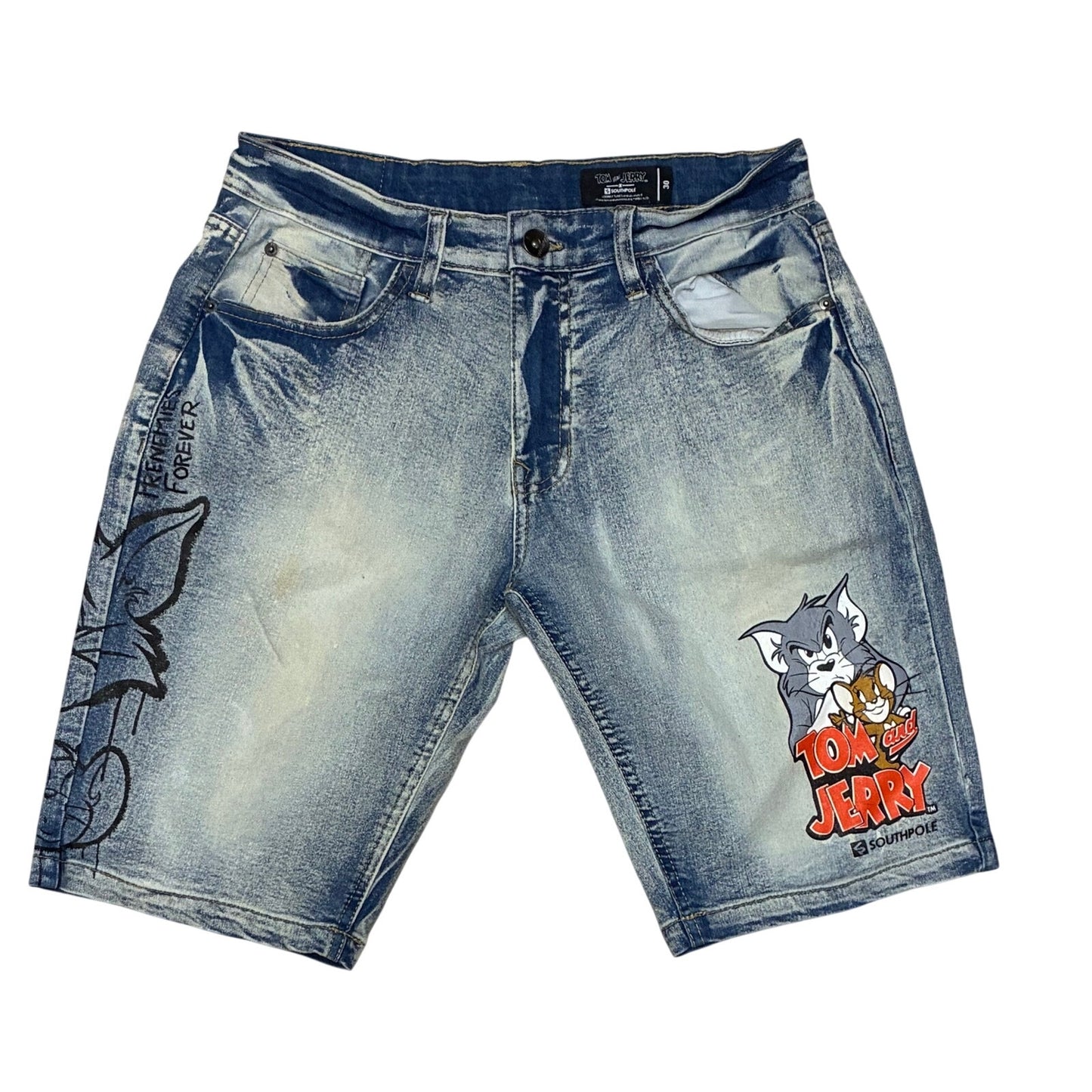 Southpole Tom And Jerry Blue Men’s Shorts Size 30