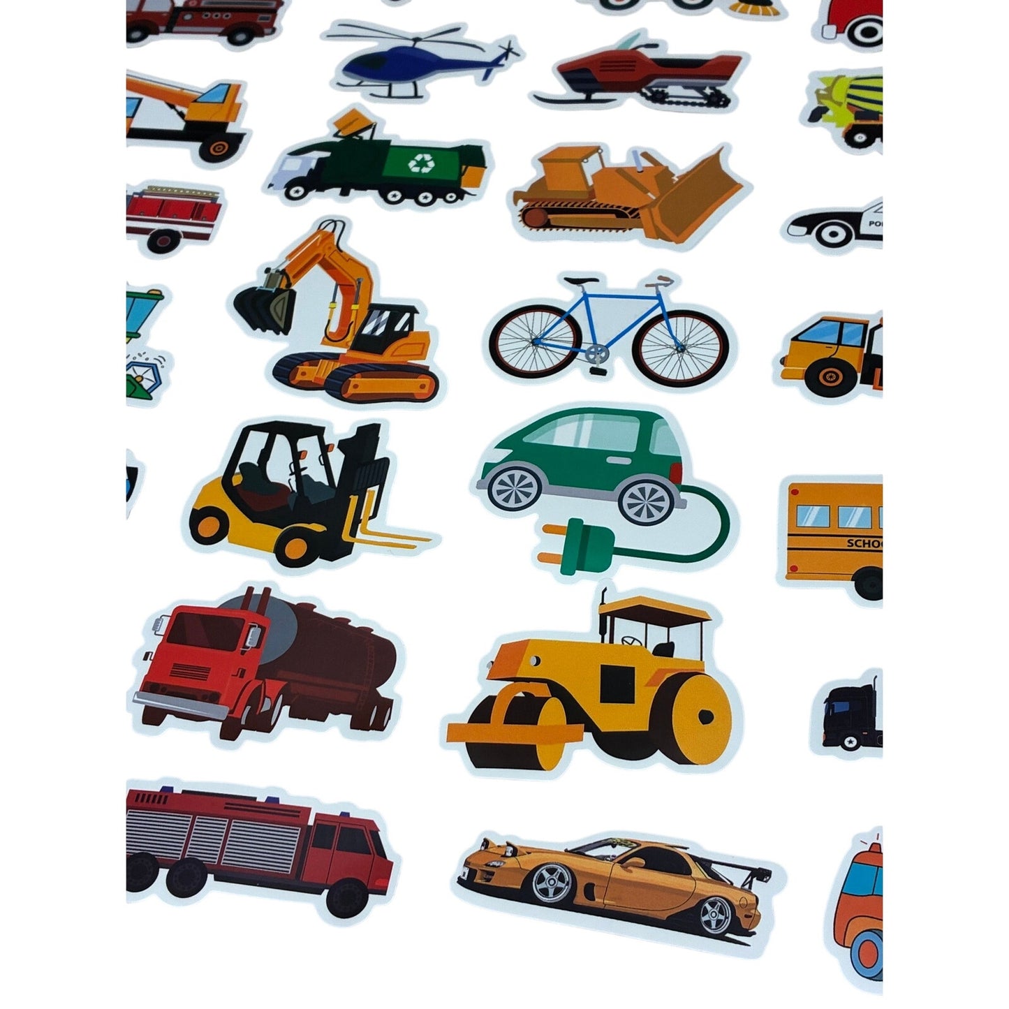 100 Sheets Airplane Truck Mixed Stickers New