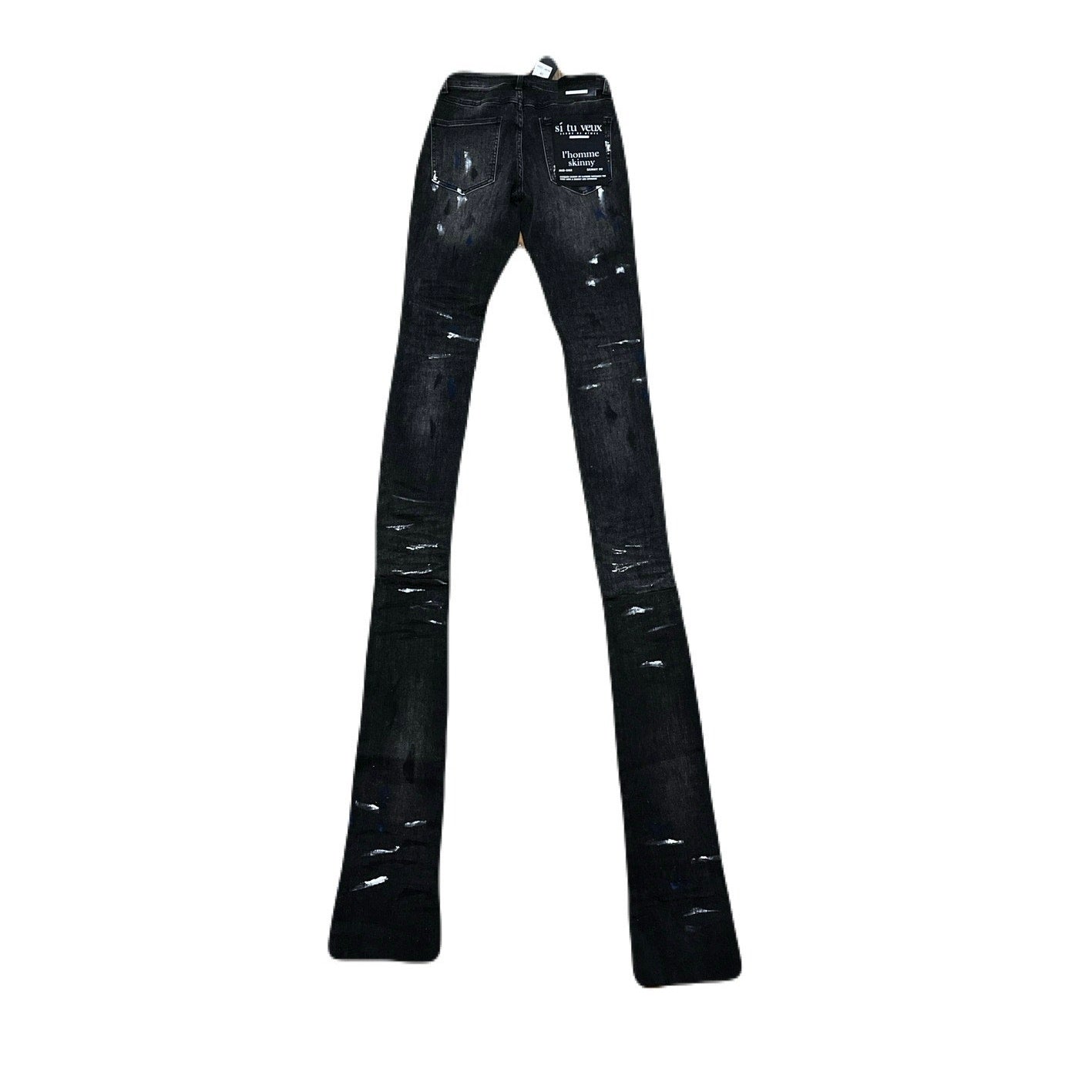 Si Tu Veux Marc Jeans Black Wash Superstack Mens Size 36
