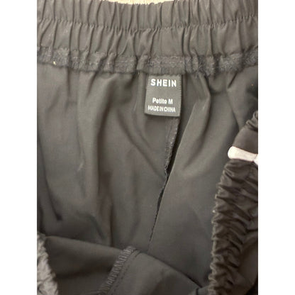 SHEIN Black Women’s Pants With 2 White Stripes Going Down The Side Size Petite M