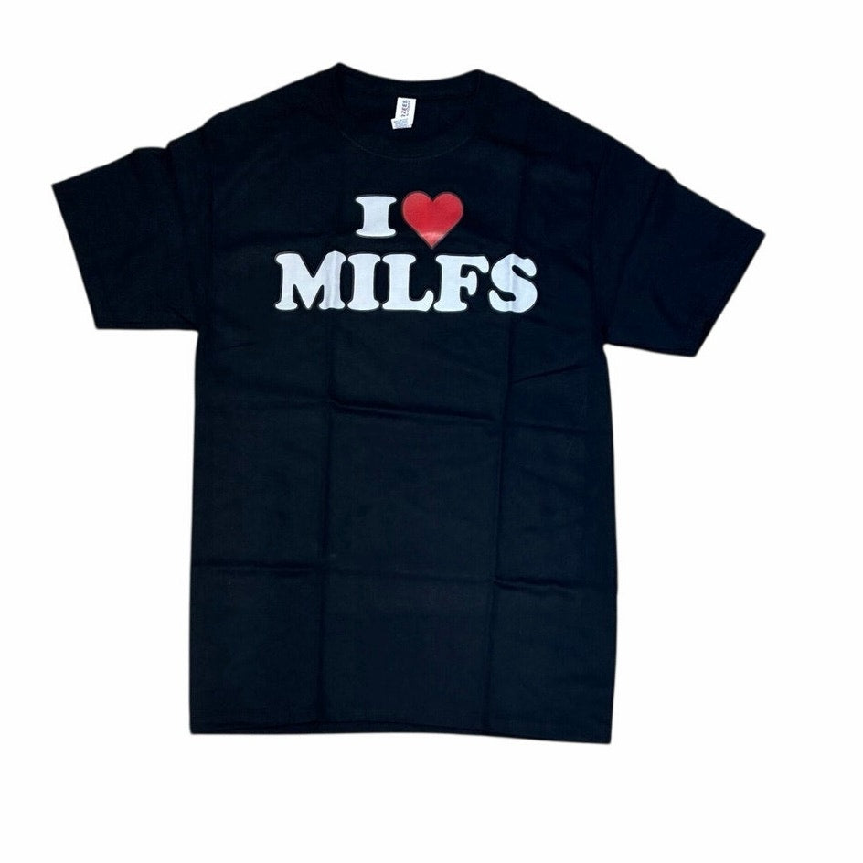 I Heart MILFs Men’s T Shirt Size Small, Black