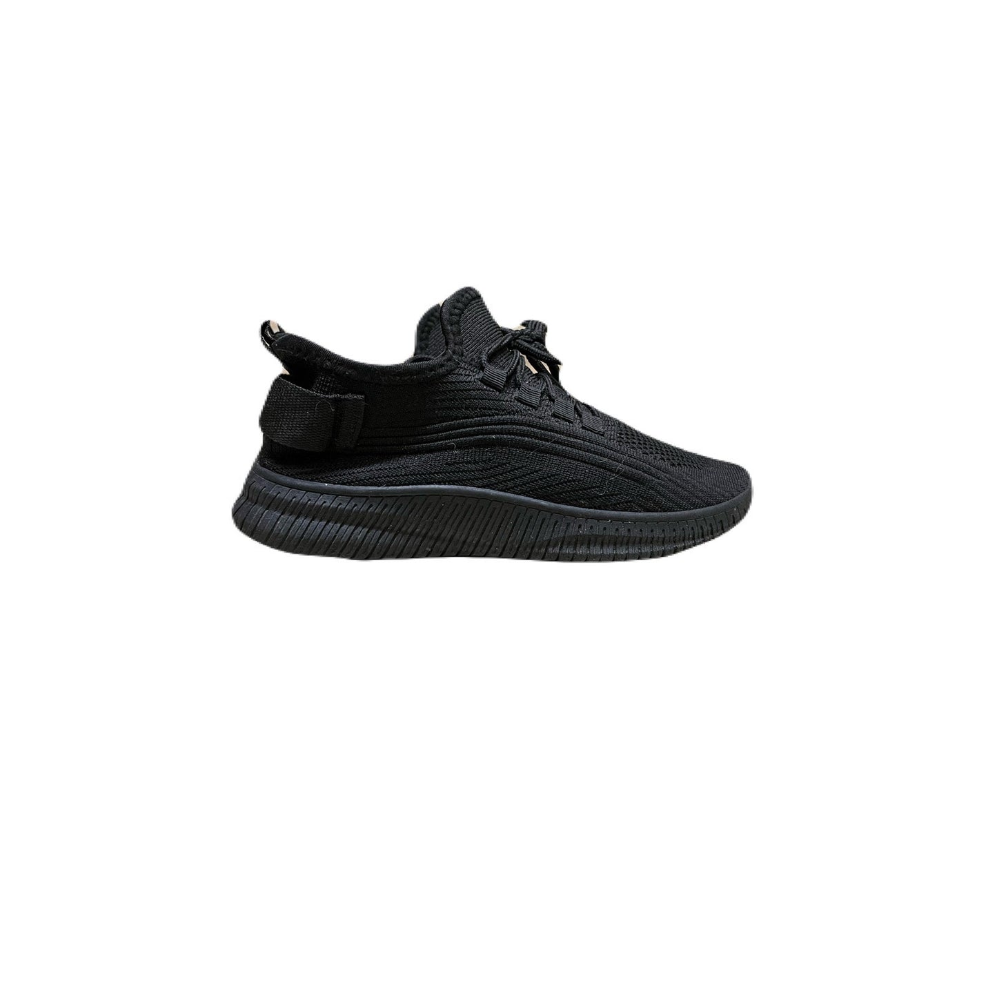Kids Standed Black Sneakers Size 6 unisex
