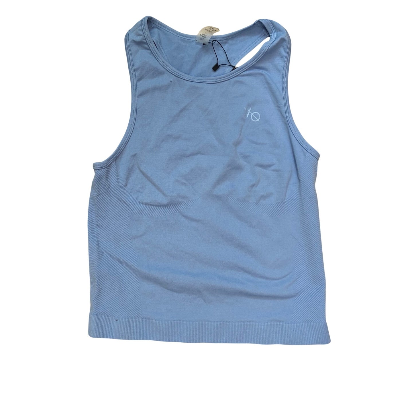 Vanquish Elevate Seamless Emerald Sky Blue Racer Back MIDI Tank Top Size Large