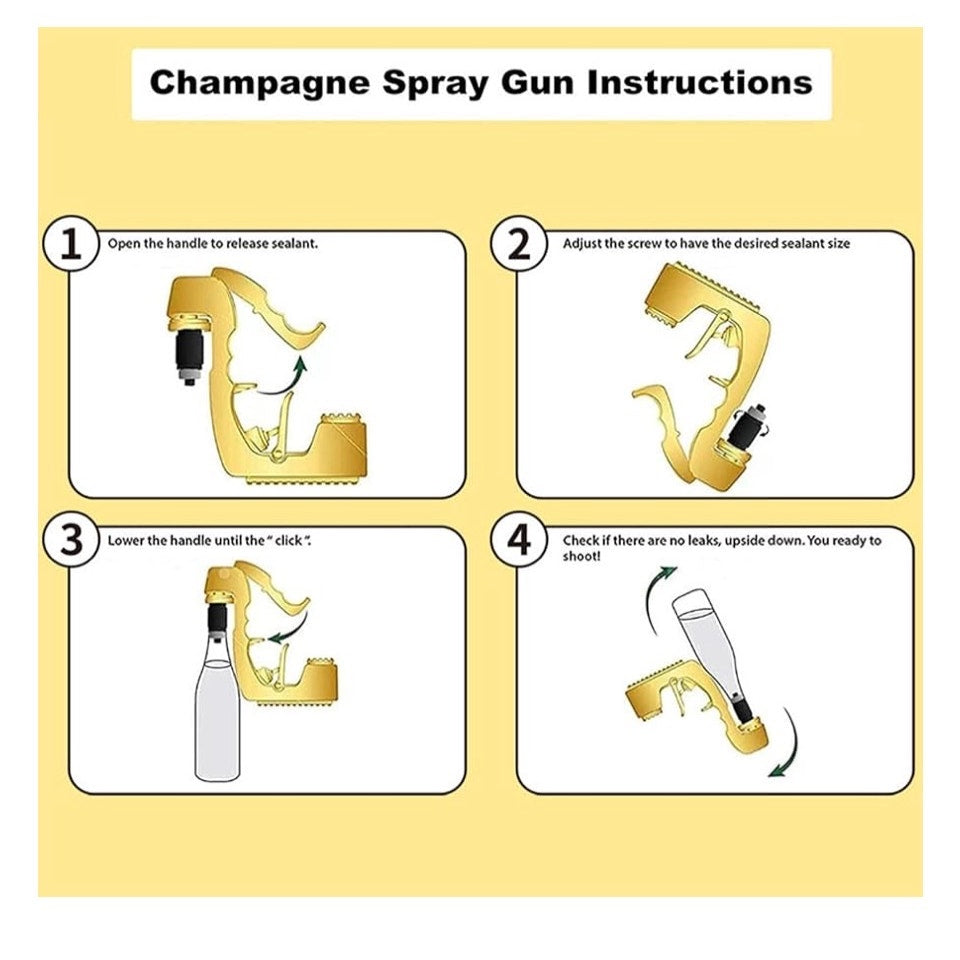 Champagne Beer Gun Adjustable Opener Alcohol Wine Bottle Stopper Shooter Props