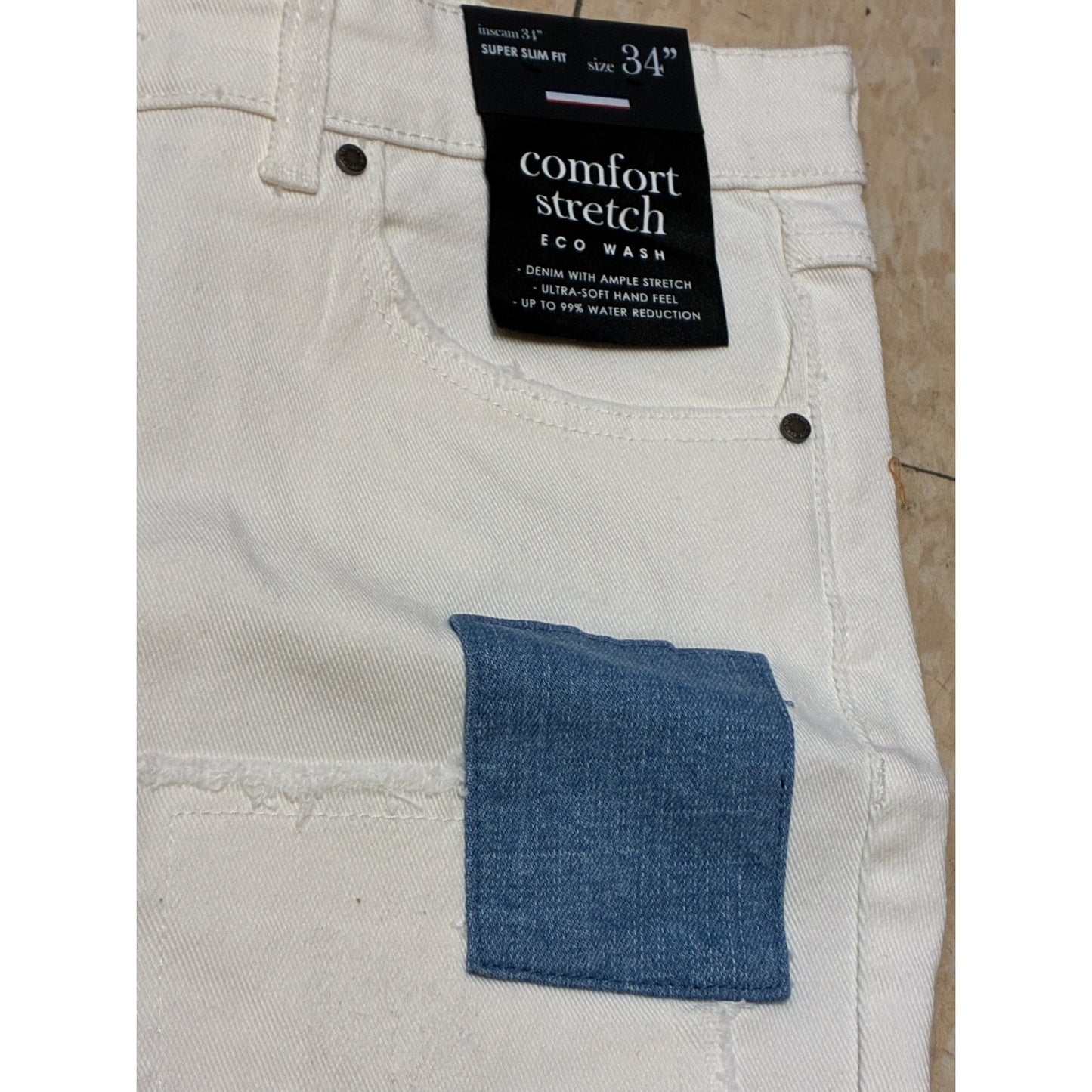 Si Tu Veux White Jeans Super Slim Fit Size 34