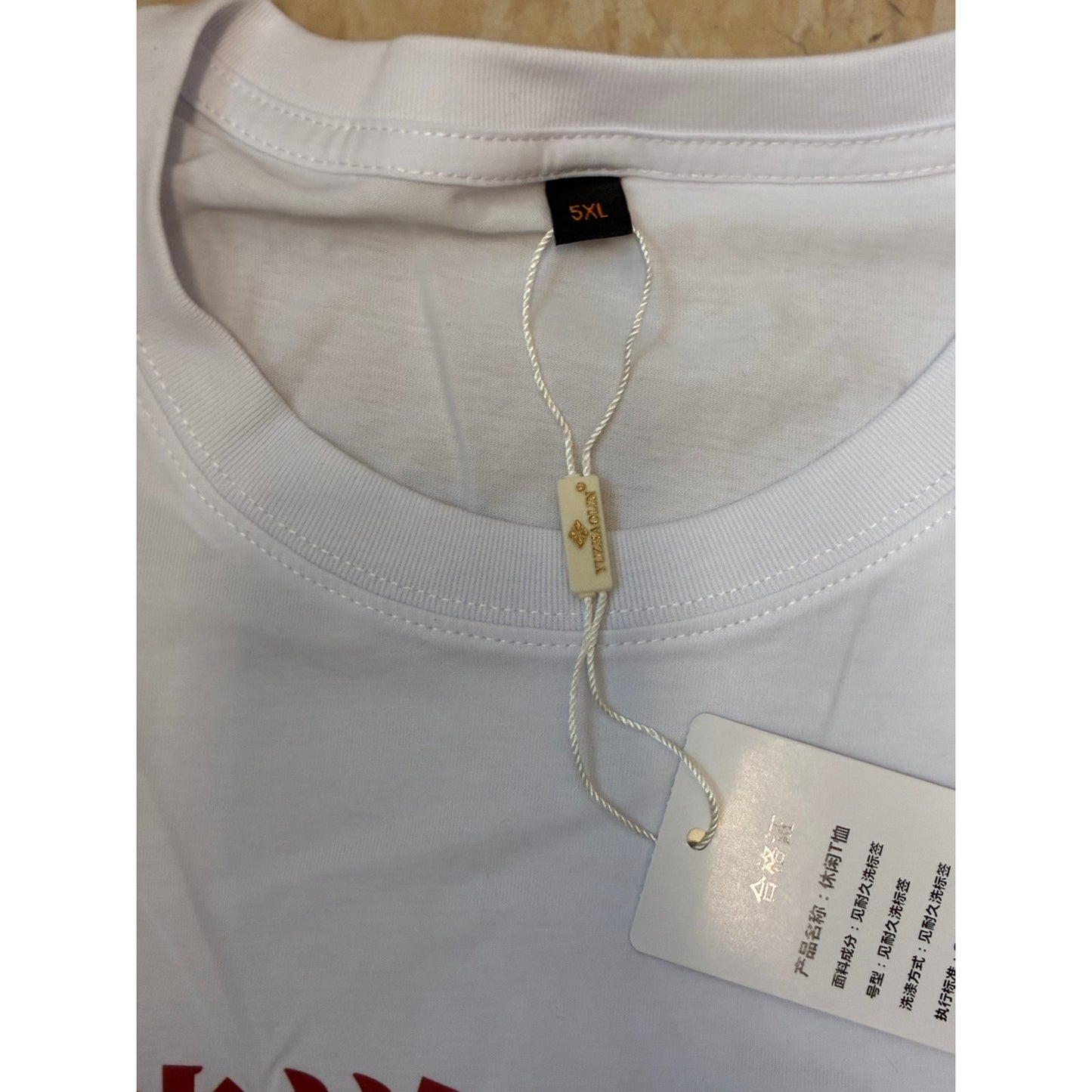 YUZHAOLIN Men’s White T-Shirt Size 5XL New