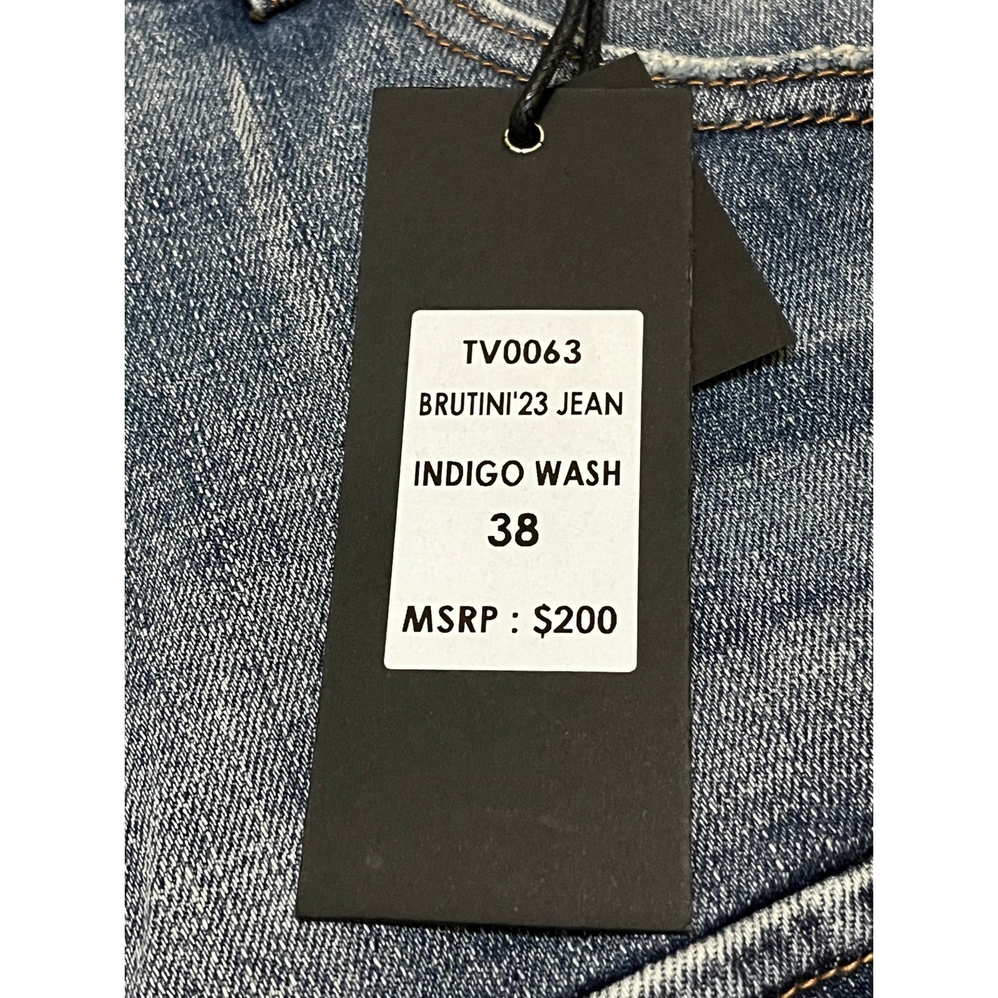 Si Tu Veux Brutini’23 Jeans Indigo Wash Mens Superstack Size 38