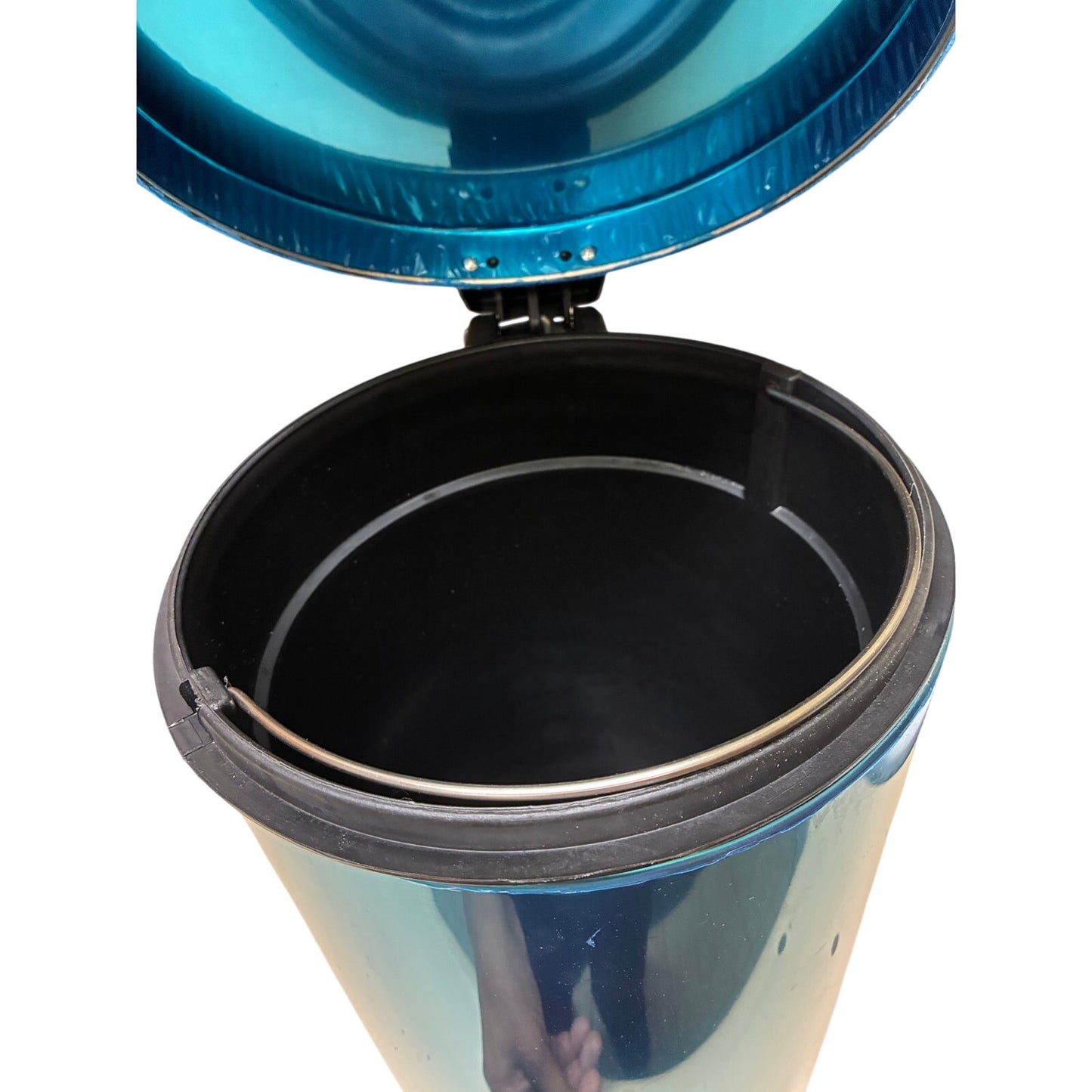 12 Litre Stainless Steel Step Bin Green